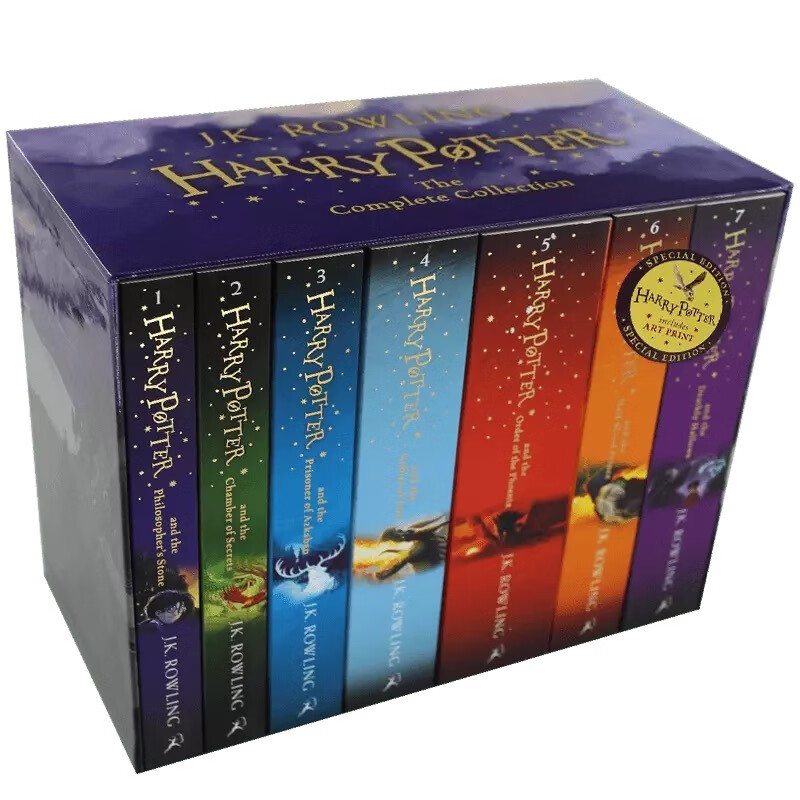 自营图书 金秋特惠哈利波特 英文原版童书 harry potter7册套装全集 特别版（