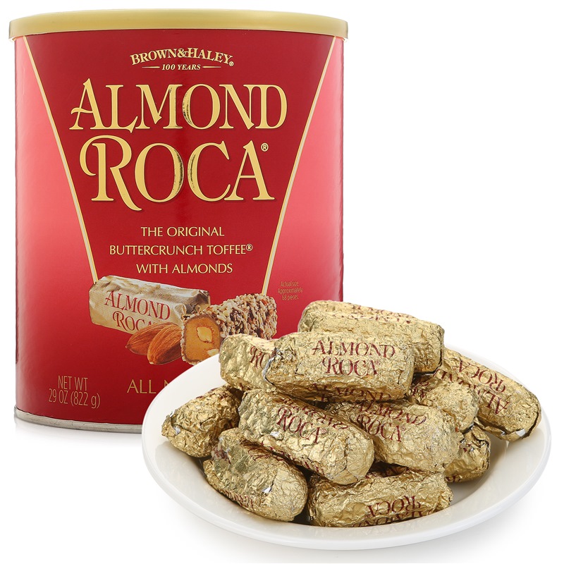 美国进口 乐家(almond roca)扁桃仁巧克力糖 年货礼盒 822g