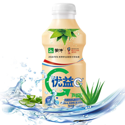 蒙牛 优益c 活菌型乳酸菌乳饮品 芦荟味 340ml (2件起售)