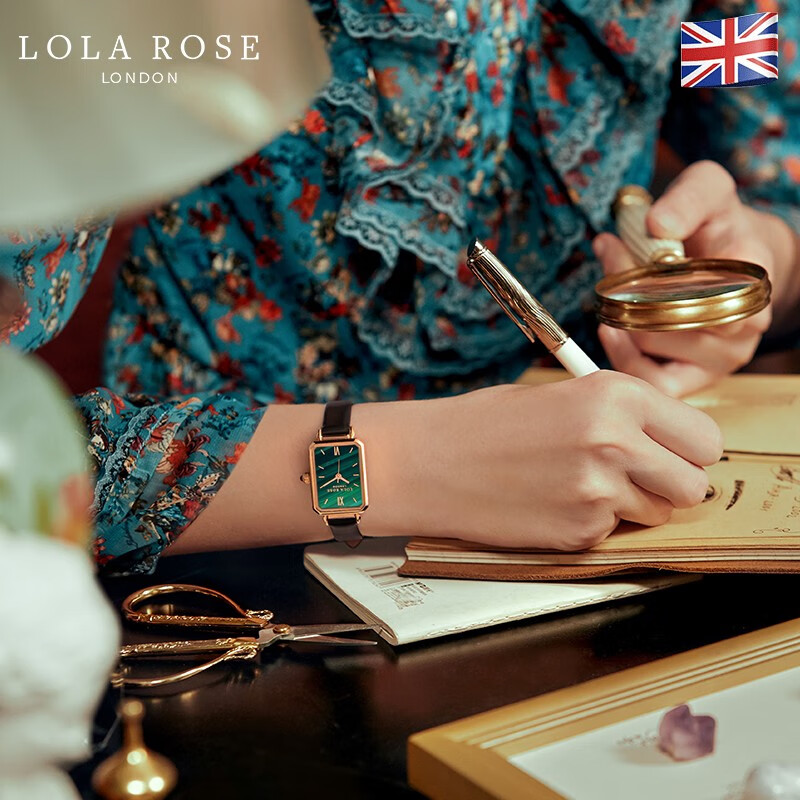 Lola Rose时尚防水石英小绿表，送女朋友经典生日礼物