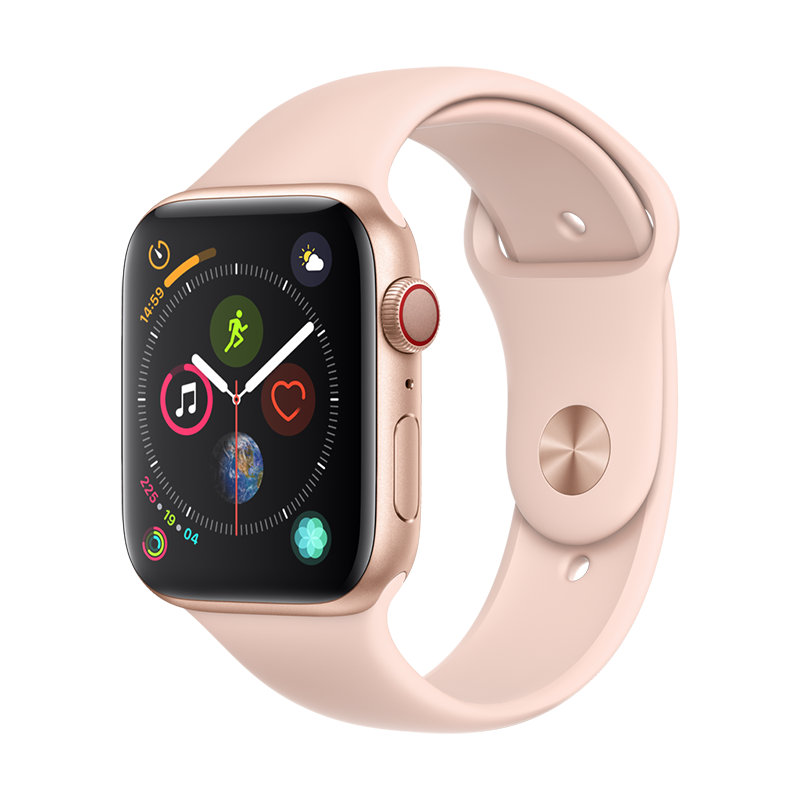 Apple 蜂窝款粉砂色运动手表图片