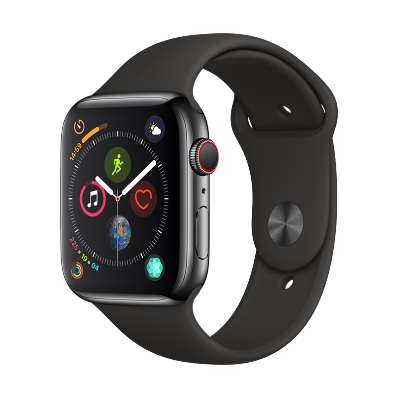 Apple 黑色不锈钢表壳  智能手表