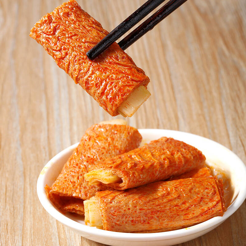 百草味 竹笋素肉卷豆腐干图片