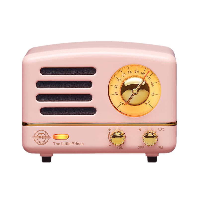 猫王收音机 奥黛丽粉便携式蓝牙音箱