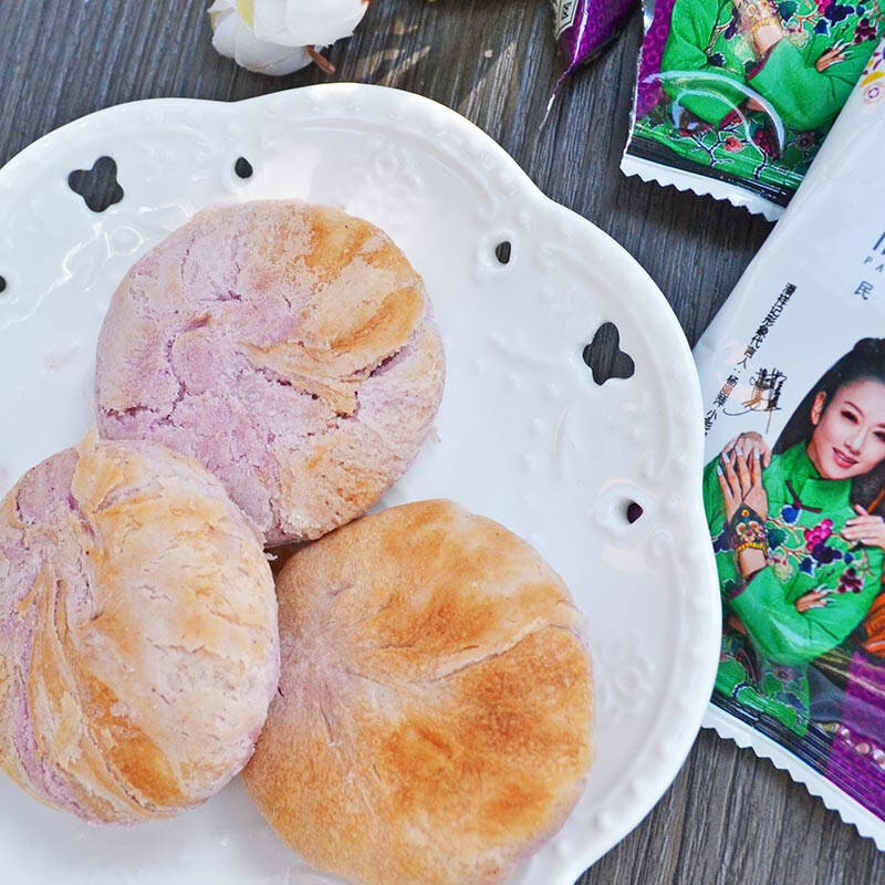 潘祥记紫薯口味玫瑰鲜花饼图片