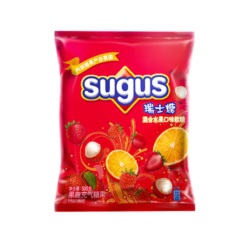 瑞士糖混合水果口味软糖 零食散装图片