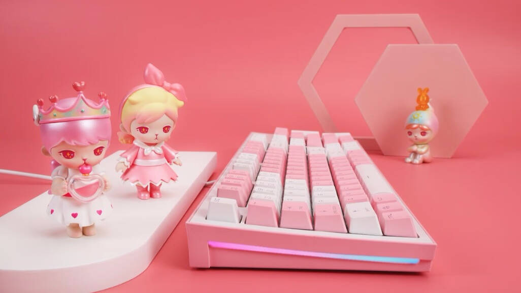 我爱"猛男粉"!微星gk50z pixel游戏机械键盘