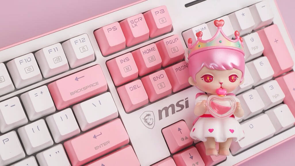 我爱"猛男粉"!微星gk50z pixel游戏机械键盘