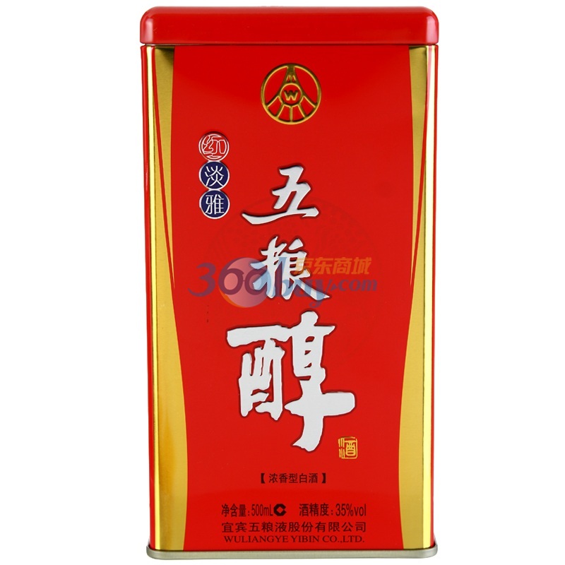 五粮醇红淡雅35度 500ml【图片 价格 品牌 评论-京东