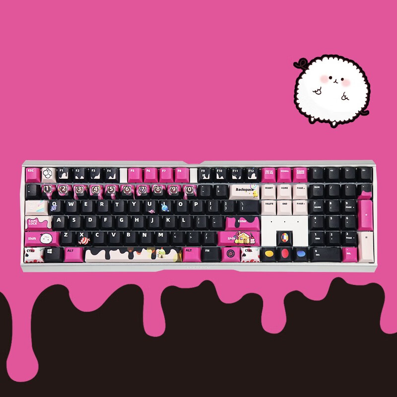 樱桃MX 3.0S定制机械键盘，甜食宠溺主题  超萌糖果 108键 全尺寸键盘 红轴