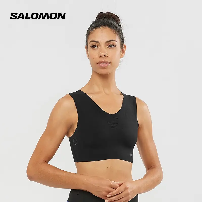 萨洛蒙（Salomon）女款 户外运动舒适运动弹力文胸 S/LAB NSO BRA 黑色 C15091 XS