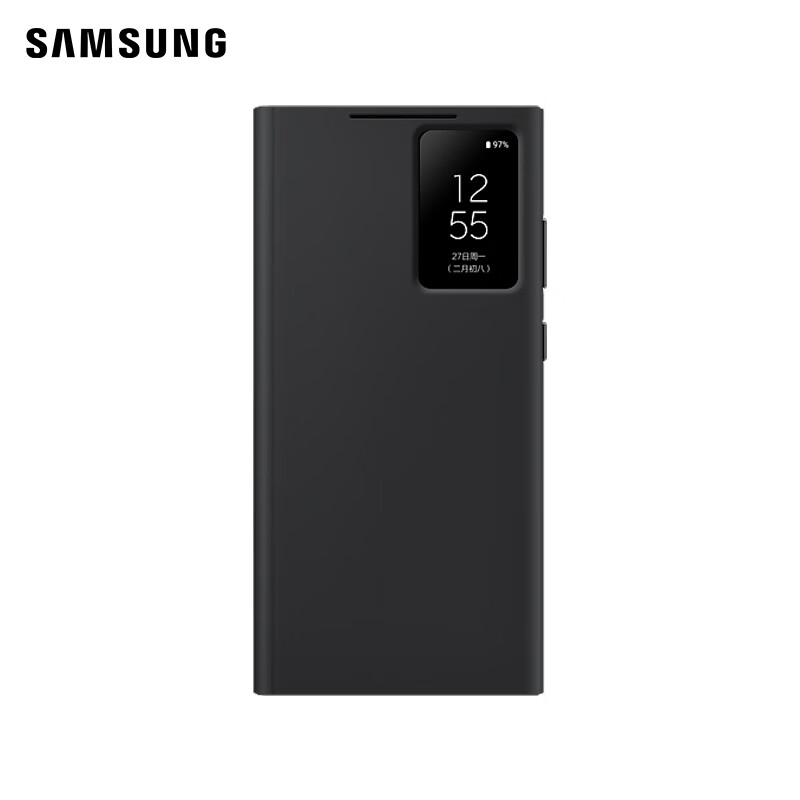 三星（SAMSUNG）S23 Ultra插卡式智能视窗保护套 黑色,降价幅度24.1%