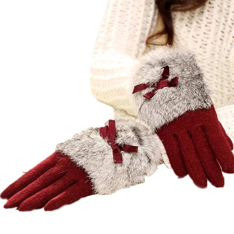 授人鱼手套女冬季羊绒图片