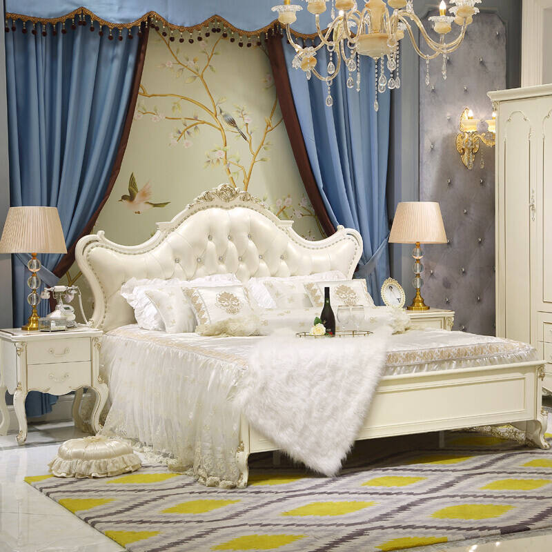 尊范欧式奢华卧室公主婚床图片