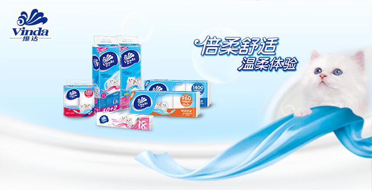 维达(vinda) 卷纸 柔滑3层173g卫生纸*10卷