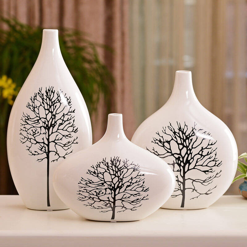 贝汉美 陶瓷花瓶三件套图片