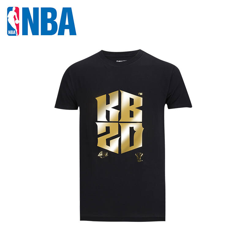 NBA金色银色亮光印花T恤图片