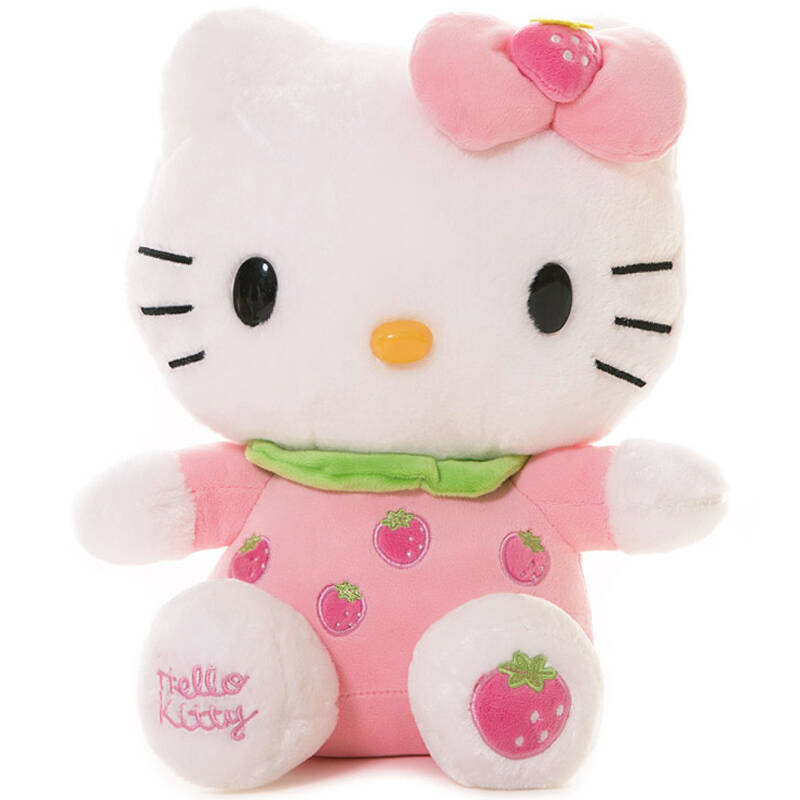 Hello Kitty 坐式水果KT 草莓粉色