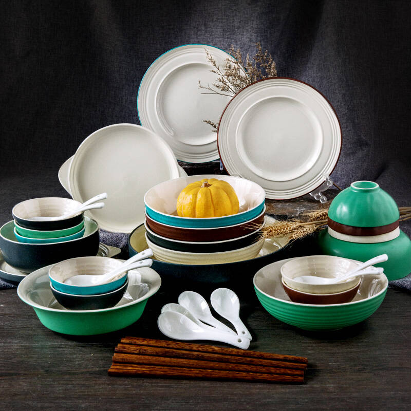 剑林 创意欧式碗盘筷家用陶瓷