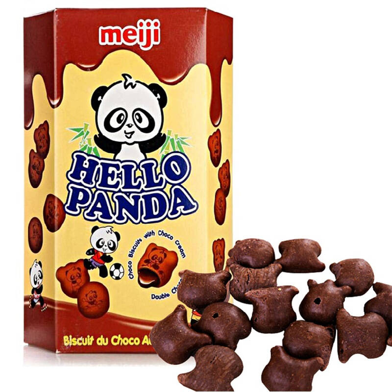 新加坡熊猫双重巧克力夹心饼干图片