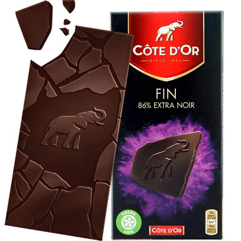克特多金象86%黑巧克力 比利时进口