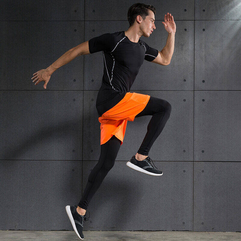 范斯蒂克运动套装 梭织速干跑步健身服 图片
