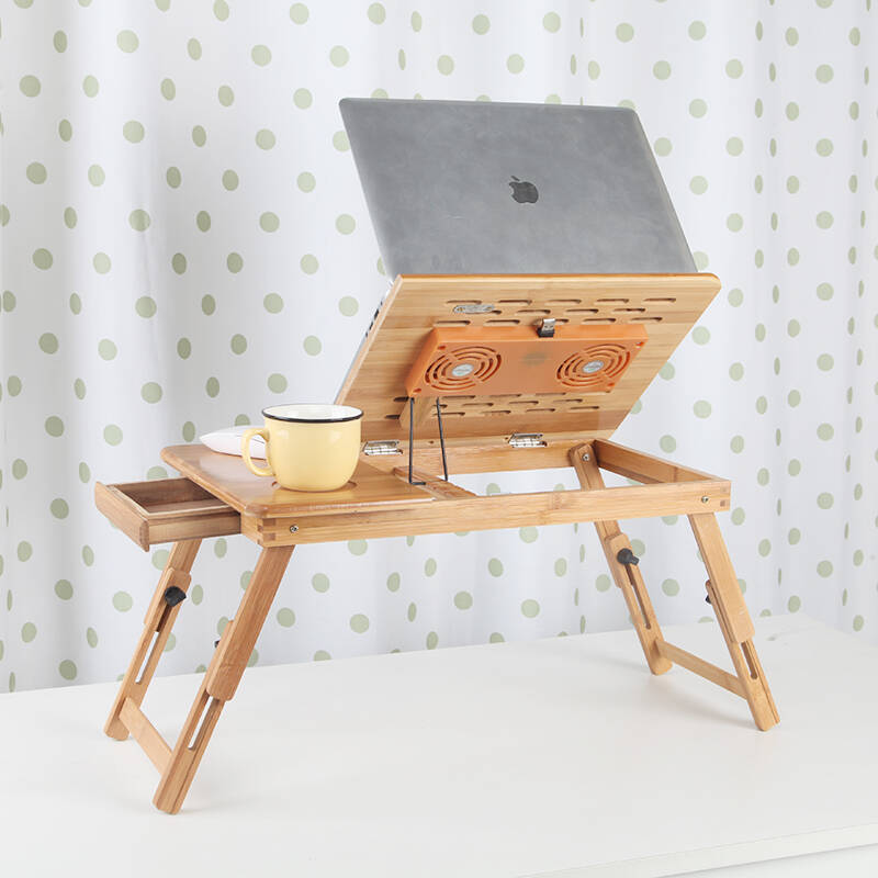 美达斯 楠竹实木折叠电脑桌