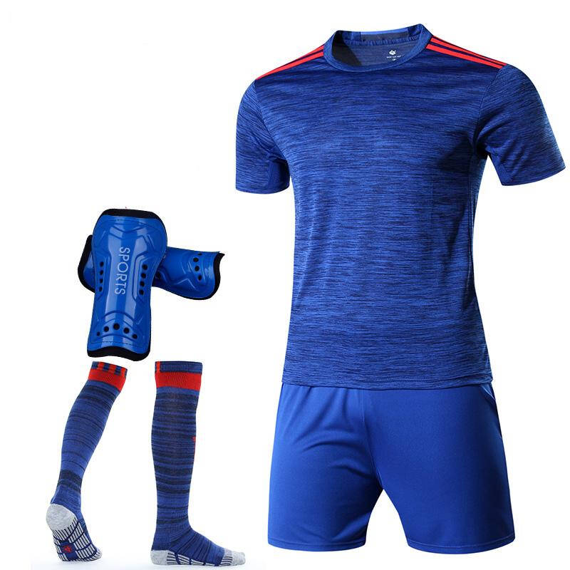 2017短袖足球服运动套装 可定制