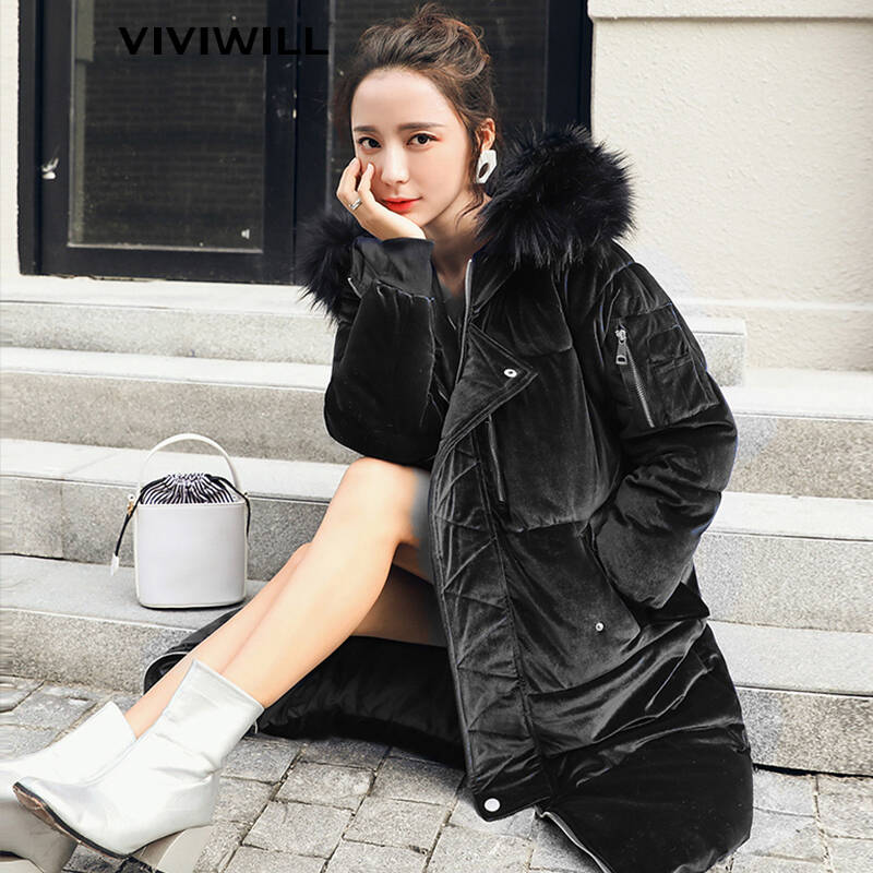 VIVIWILL 新款韩版宽松面包服丝绒棉衣