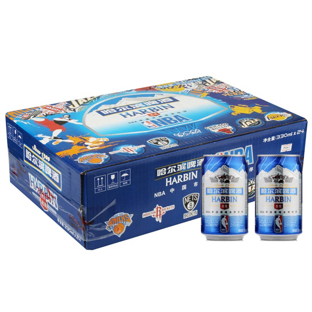 【手机端】哈尔滨(harbin) 冰纯啤酒 330ml 90元48听