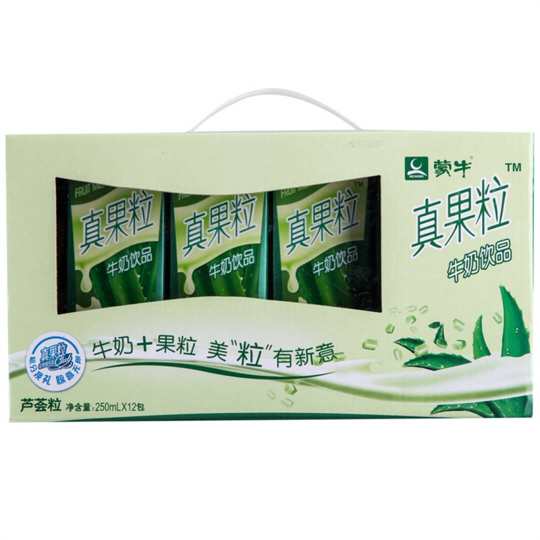 蒙牛 真果粒牛奶(芦荟)250ml*12 整箱装