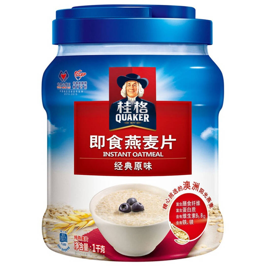 桂格(quaker)即食燕麦片 1000克 罐装