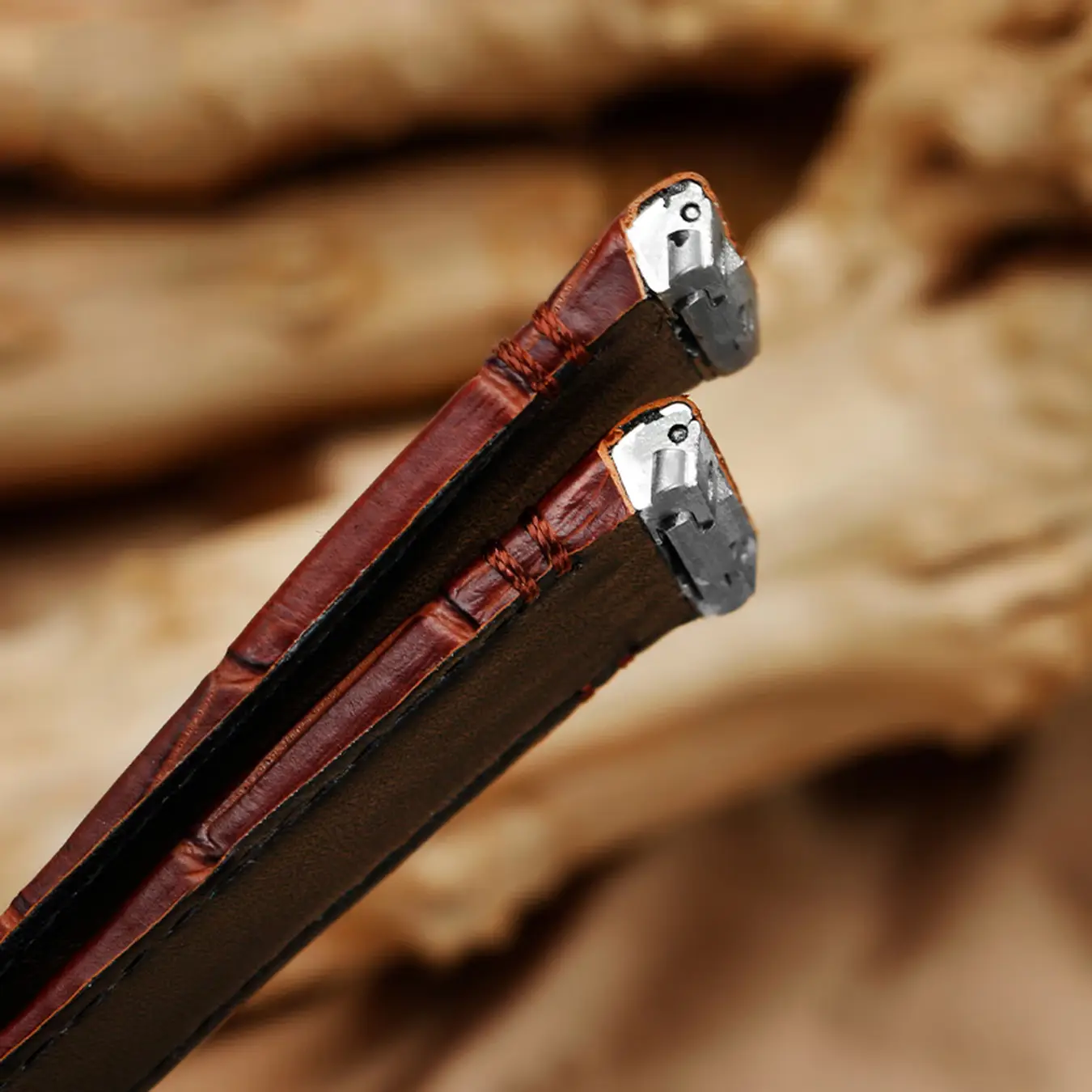 古辑(guji)适配卡地亚新款山度士wssa0010真皮手表带鳄鱼皮原版快拆替换皮带 平纹蓝色-无扣