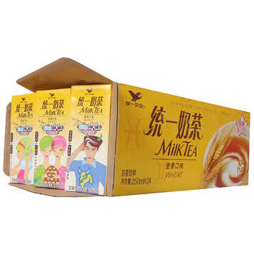 【京东超市】统一 奶茶(麦香)250ml*24盒/箱 整箱
