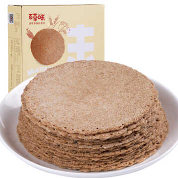 百草味 五谷杂粮饼125g/盒 五谷粗粮薄饼干 零食点心特产 盒装