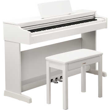雅马哈电钢琴 成人88键重锤 高端家用立式数码电子钢琴 ydp163wh白色