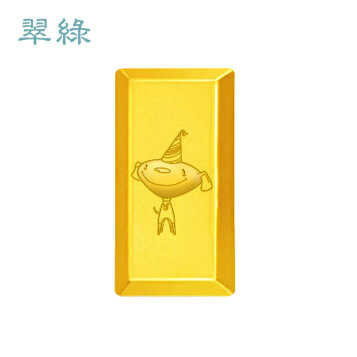 翠绿 支持回购 au999京东团购五周年定制joy京东狗梯形黄金金条足金
