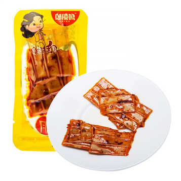 【京东超市】邬辣妈 休闲零食 辣条面筋 素牛排素牛百叶 脆皮爽 清