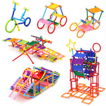 落落格 聪明棒积木塑料拼装益智玩具拼插幼儿园男孩宝宝儿童玩具3-6