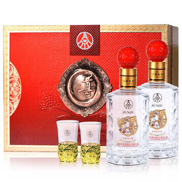 五粮液(wuliangye)股份 尊酒万事如意礼盒 52度500ml*2白酒礼盒装