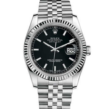 劳力士(rolex)手表 日志型系列自动机械男表116234-63600 黑盘条钉