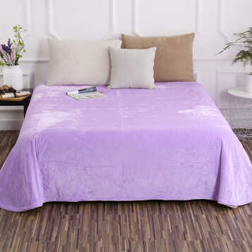 优兰朵 水晶绒床单单件 加厚保暖纯色珊瑚绒被单素色法莱绒床罩床单