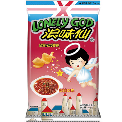 【京东自营】旺旺浪味仙 膨化食品 零食薯片 红烩味 70g 1.00