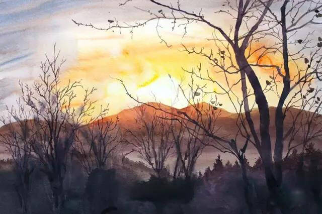 感受夕阳西下——
