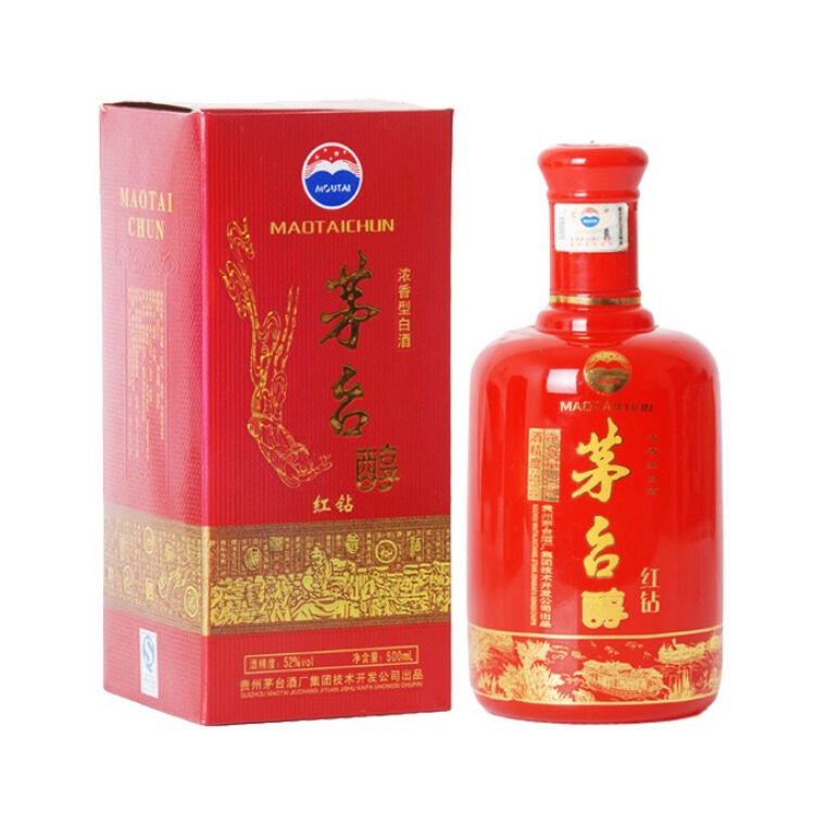 52度浓香型白酒 茅台醇红钻 500ml