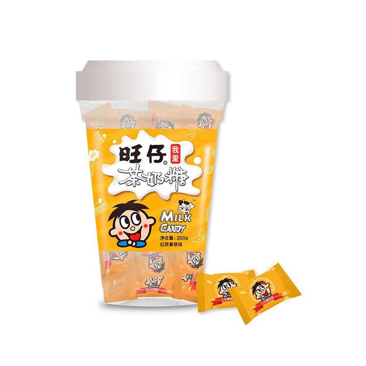 杯红茶拿铁味茶奶糖200g2奶糖软糖果网红零食旺仔茶奶糖200g红茶拿铁2