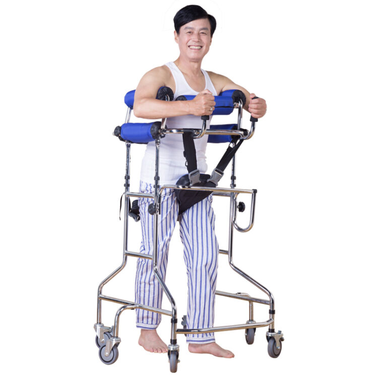 中量 成人学步推车中风偏瘫康复器材残疾瘫痪下肢训练行走站立架 六轮