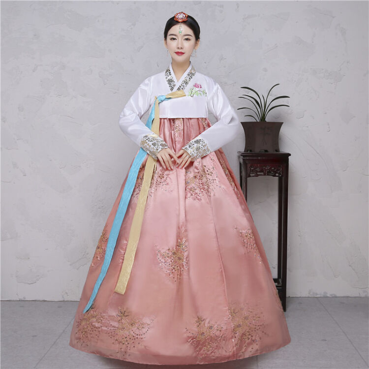 女士韩服大长今舞蹈表演传统朝鲜族女服装民族服饰改良韩服女修身显瘦