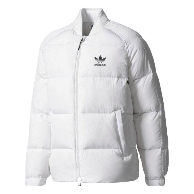 adidas阿迪达斯三叶草羽绒服 男子2018春季新款纯白色