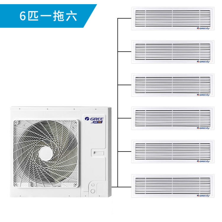 格力(gree)雅居系列6匹一拖六 一级能效变频 包含安装